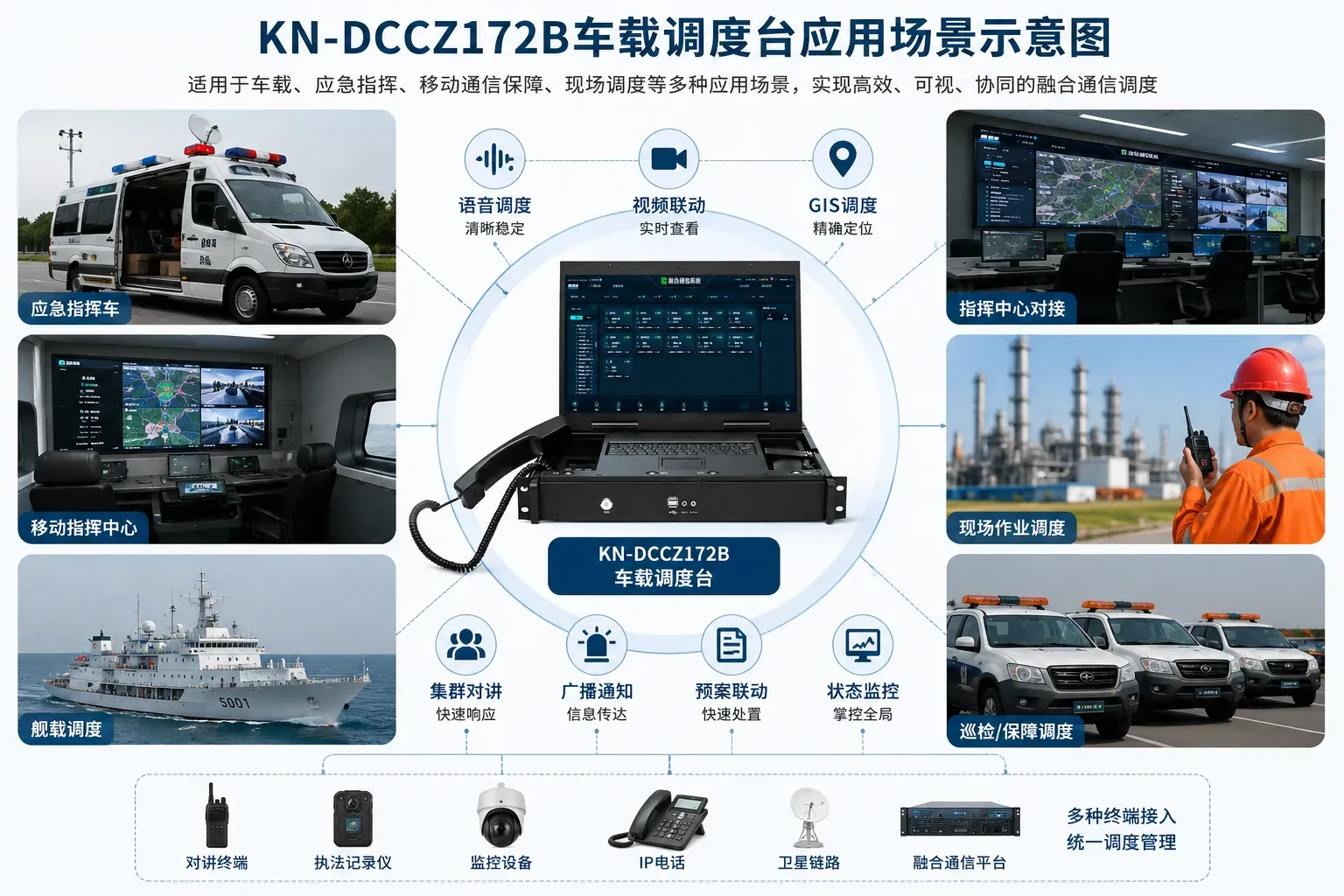 KN-DCCZ172B车载调度台应用场景示意图