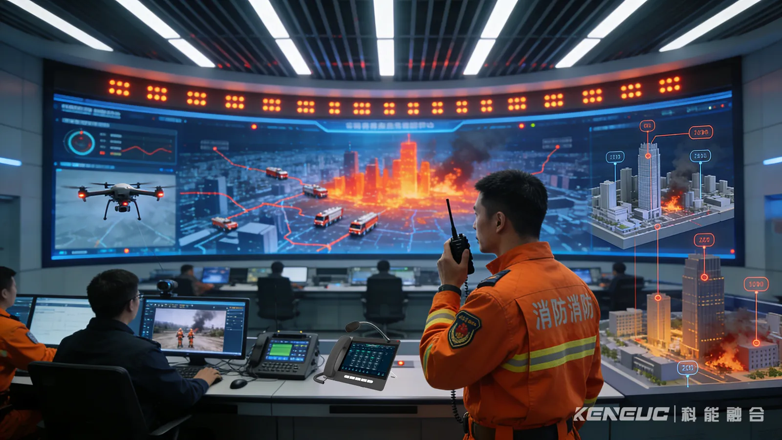 科能消防融合通信应急指挥系统展示